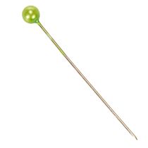 Product Green pearl-headed floristry pins, versatile use, Ø4mm, 40mm, 150 pieces