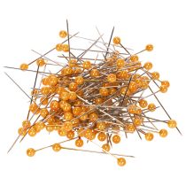 Product Orange pearl-headed pins for floristry supplies, Ø4mm, 40mm, 150 pieces