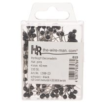 Product Black pearl-headed floristry pins, Ø4mm, 40mm, 150 pieces
