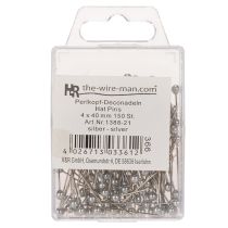 Product Pearl-headed floristry and decoration pins, silver, Ø4mm, 40mm, 150 pieces