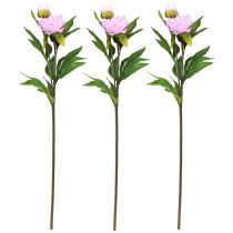 Product Peony Artificial Flowers Pink with Long Stem 70cm 3pcs