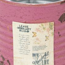 Product Plant pot, decorative pot, round, purple, metal, vintage decoration, Ø8cm, H7.5cm