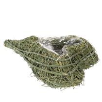 Product Plant heart made of natural material with foil insert, 22cm, 2 pieces