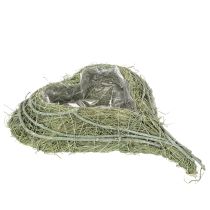Product Heart-shaped bowl made of natural grass with planting foil, 38cm