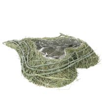 Product Heart-shaped bowl made of natural grass with planting foil, 38cm