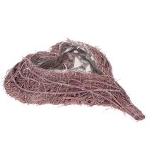 Product Heart-shaped bowl made of twigs with foil insert, 37cm