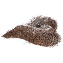 Product Heart-shaped planter made of twigs with foil, 20cm, 2 pieces