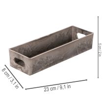 Product Compact rectangular tray, versatile use for decoration and planting, 23cm