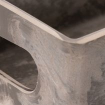 Product Compact rectangular tray, versatile use for decoration and planting, 23cm