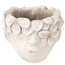 Product Plant head flowerpot concrete look girl&#39;s head H13.5cm