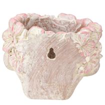 Product Plant head flower pot for hanging concrete look pink H13cm