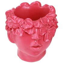Product Plant Head Polyresin Bust Planter Pink 13.5×13×14cm