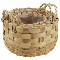 Product Natural plant basket set of 3, flower basket, planter, boho decorative basket, woven, Ø18/23/29cm