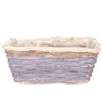 Product Rectangular plant basket with foil, decorative basket, planter, 25cm, 4 pieces