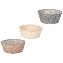 Product Woven basket as stylish floral decoration in the living area. Easter basket, 23cm, 6 pieces.