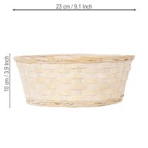 Product Woven basket as a stylish floral decoration for the living area, 23cm, 6 pieces