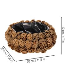 Product Round pine cone planting bowl, 30cm
