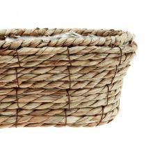 Plant basket seagrass basket oval decorative basket 28×15×10cm