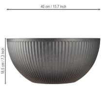 Product Plant pot bowl plastic anthracite Ø40cm H18.5cm