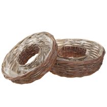 Product Planting ring, planting bowl, wood, natural grey, Ø30/35cm, set of 2.