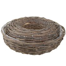 Product Wooden rattan plant rings, natural grey, Ø40/45cm, set of 2.