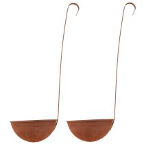 Product Plant Bowl Hanging Kitchen Decoration Trowel Rust Ø16.5cm 2pcs