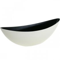 Plant bowl oval decorative bowl Jardiniere cream white 39×12×13cm