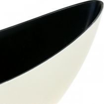 Plant bowl oval decorative bowl Jardiniere cream white 39×12×13cm