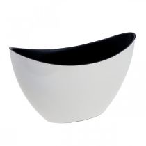 Plant bowl oval decorative bowl Jardiniere cream white 24×10×15cm