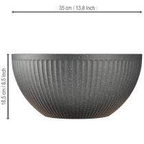 Product Plant bowl plastic anthracite Ø35cm H16.5cm