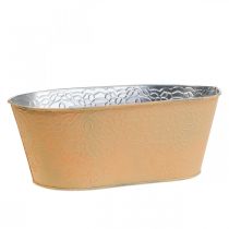 Plant bowl metal flower bowl oval orange 25x14.5x10cm