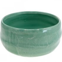 Plant bowl with basket pattern, ceramic decoration, round arrangement bowl Ø16cm H7.5cm