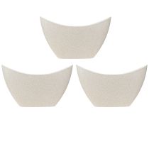 Product Plant Boat Decorative Bowl Plastic Beige 20×9cm H12cm 3pcs