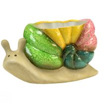 Product Decorative snail plant pot, ceramic flower pot, colorful, 19×8.5×11cm