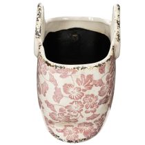 Product Decorative plant pot with handle, floral, 21cm