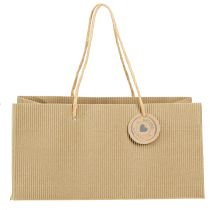 Product Plant Bags Paper Natural Ribbed 24x12x12cm 8 pcs