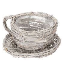 Product Teacup made of natural material with rustic charm for exclusive indoor decoration 13cm