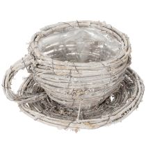 Product Teacup made of natural material with rustic charm for exclusive indoor decoration 13cm