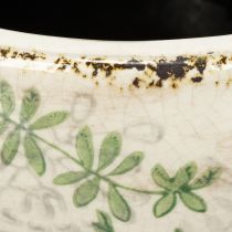 Product Ceramic plant pot with floral pattern, room decoration, 18cm