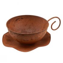 Product Plant cup with saucer plant pot rust Ø19.5cm H8cm