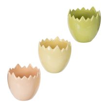 Product Easter egg motif flower pot for stylish spring decoration in your home, 10cm, 3 pieces