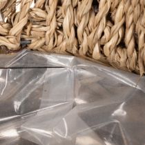 Product Handwoven owl basket decoration for windowsill, 18cm