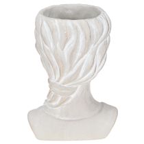 Product Plant pot female bust vintage planter cast stone H20cm