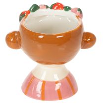 Product Girl's face in a flower pot with sleeping strawberries, decoration for living room, spring, 13cm