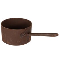 Product Metal plant pot, planter, rust-colored pan, decorative item, Ø20cm H11cm