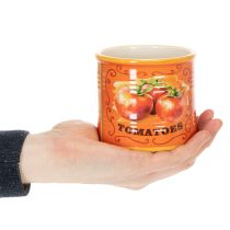 Product Tomato Plant Pot Set, Ceramic Decorative Flower Pots for Kitchen and Retro Decor, 14cm, Set of 3