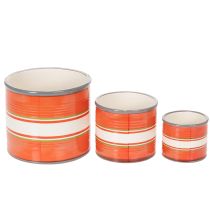 Product Decorative ceramic plant pots with tomato design for stylish home accents, 14cm, set of 3