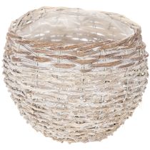 Product Round woven basket, large decorative basket for planting, 23cm