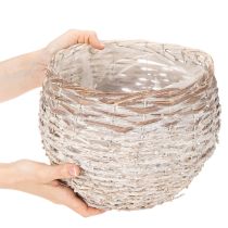Product Round woven basket, large decorative basket for planting, 23cm