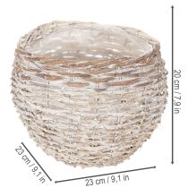 Product Round woven basket, large decorative basket for planting, 23cm